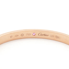 カルティエ Cartier LOVE ラブブレス オープン B6030017 ピンクゴールド K18PG ピンクサファイア #17 ブレスレット １P 750 18K 18金 バングル
