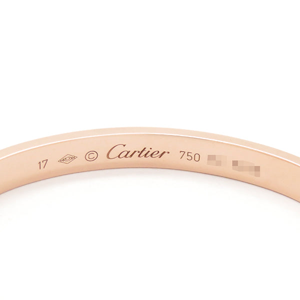 カルティエ Cartier LOVE ラブブレス オープン B6032617 ピンクゴールド K18PG #17 ブレスレット 750 18K 18金 バングル