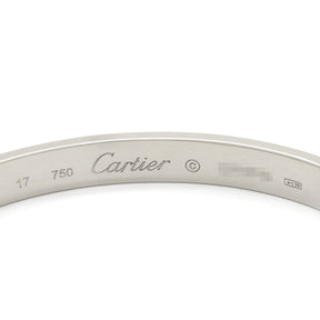 カルティエ Cartier LOVE ラブブレス B6067617 ホワイトゴールド K18WG #17 ブレスレット 750WG 18K 18金 バングル