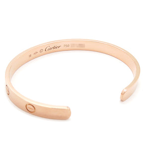 カルティエ Cartier LOVE ラブブレス オープン B6032616 ピンクゴールド K18PG #18 ブレスレット 750 18K 18金 バングル