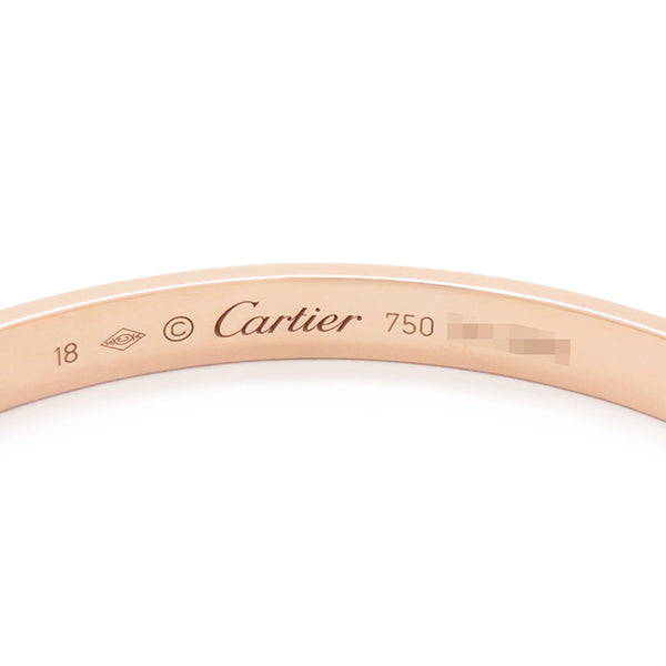 カルティエ Cartier LOVE ラブブレス オープン B6032616 ピンクゴールド K18PG #18 ブレスレット 750 18K 18金 バングル