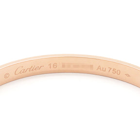 カルティエ Cartier LOVE ラブブレス オープン B6032616 ピンクゴールド K18PG #16 ブレスレット 750 18K 18金 バングル