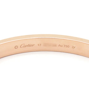 カルティエ Cartier LOVE ラブブレス パヴェダイヤ N6036917 ピンクゴールド K18PG #17 ブレスレット 750 18K 18金 バングル ドライバーなし