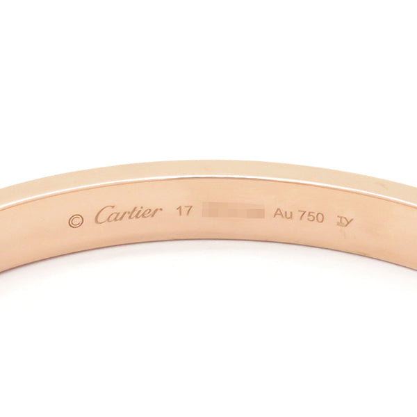 カルティエ Cartier LOVE ラブブレス パヴェダイヤ N6036917 ピンクゴールド K18PG #17 ブレスレット 750 18K 18金 バングル ドライバーなし