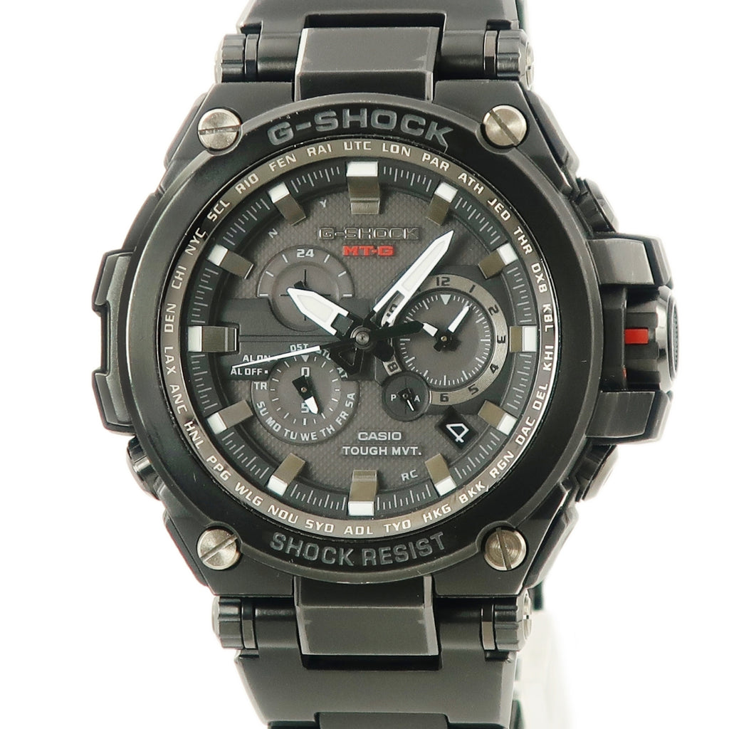 カシオ CASIO G-SHOCK MT-G MTG-S1000BD-1AJF ソーラー メンズ 黒IP加工 タフソーラー GMT クロノグ