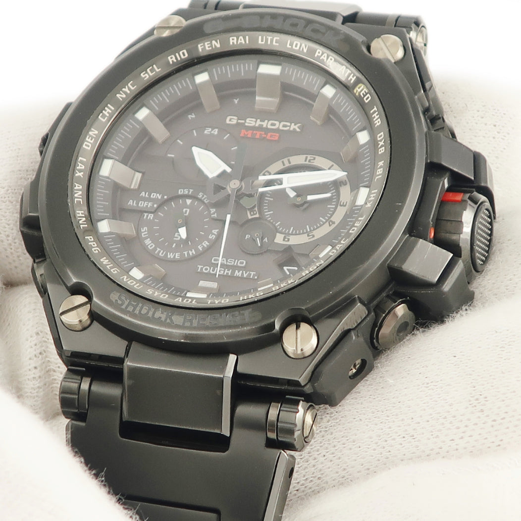 カシオ CASIO G-SHOCK MT-G MTG-S1000BD-1AJF ソーラー メンズ 黒IP加工 タフソーラー GMT クロノグラフ