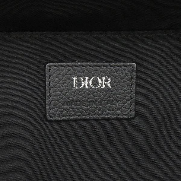 クリスチャン・ディオール Christian Dior ブラック キャンバス レザー リュック・デイパック シルバー金具 黒