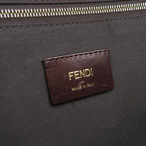 フェンディ FENDI フェンディ×フィラ ベルトバッグ ホワイト×ブラウン レザー ボディバッグ ゴールド金具 白 茶 ウエストポーチ