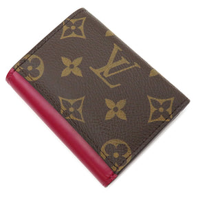 ルイヴィトン LOUIS VUITTON ポルトフォイユ ゾエ モノグラム M62932 モノグラム×フューシャ モノグラムキャンバス レザー 三つ折り財布 ゴールド金具 コンパクトウォレット 茶 ピンク