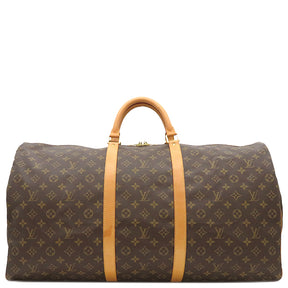 ルイヴィトン LOUIS VUITTON キーポル バンドリエール 55 M41414 モノグラム モノグラムキャンバス ボストンバッグ ゴールド金具 茶