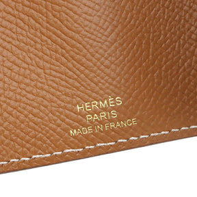 エルメス HERMES ベアン 4連キーケース ゴールド ヴォーエプソン キーケース ゴールド金具 茶