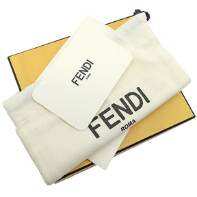 フェンディ FENDI 二つ折り財布 7M0338 ブラウン×イエロー PVC レザー 二つ折り財布 茶 黄 新品 未使用