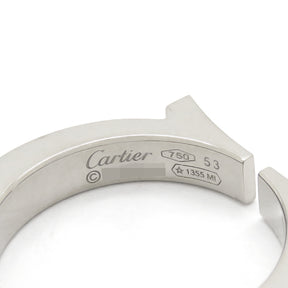 カルティエ Cartier Cフラットリング ホワイトゴールド K18WG #53(JP13) リング 指輪 750 18K 18金