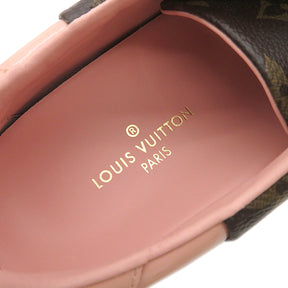 ルイヴィトン LOUIS VUITTON フロントローライン MS0197 モノグラム×ピンク モノグラムキャンバス レザー #37 スニーカー ゴールド金具 茶 ピンク