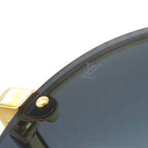 ルイヴィトン LOUIS VUITTON ギンコー 54□20 Z1269E ブラック メタル プラスチック サングラス ゴールド金具 ブラックレンズ ラウンド