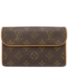 ルイヴィトン LOUIS VUITTON ポシェット フロランティーヌ M51855 モノグラム モノグラムキャンバス ウエストバッグ ゴールド金具 ウエストポーチ ベルトバッグ 茶