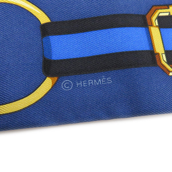 エルメス HERMES ツイリー マロングラッセ×マリン×ゴールド シルク スカーフ 新品 未使用【GRAND TRALALA/グラントゥラララ】