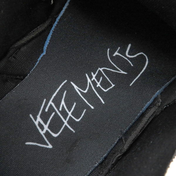 ヴェットモン vetement VETEMENTS X Reebok インスタポンプ フューリー UE51SN400B ブラック ファブリック ラバー ＃43 スニーカー 黒 リーボック