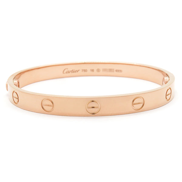 カルティエ Cartier LOVE ラブブレス B6067416 ピンクゴールド K18PG #16 ブレスレット 750 18K 18金 バングル