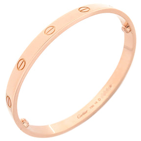 カルティエ Cartier LOVE ラブブレス B6067418 ピンクゴールド K18PG #18 ブレスレット 750 18K 18金 バングル