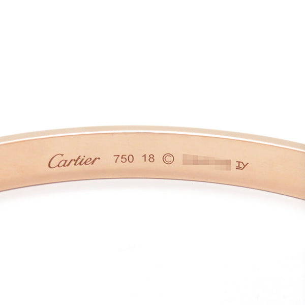 カルティエ Cartier LOVE ラブブレス B6067418 ピンクゴールド K18PG #18 ブレスレット 750 18K 18金 バングル