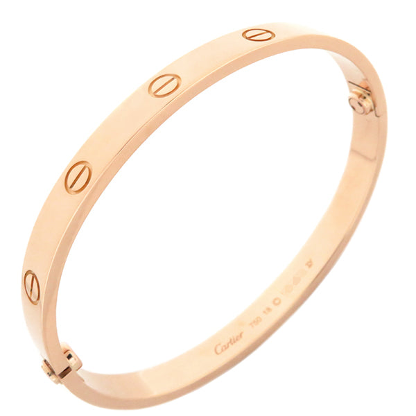 カルティエ Cartier LOVE ラブブレス B6067418 ピンクゴールド K18PG #18 ブレスレット 750 18K 18金 バングル