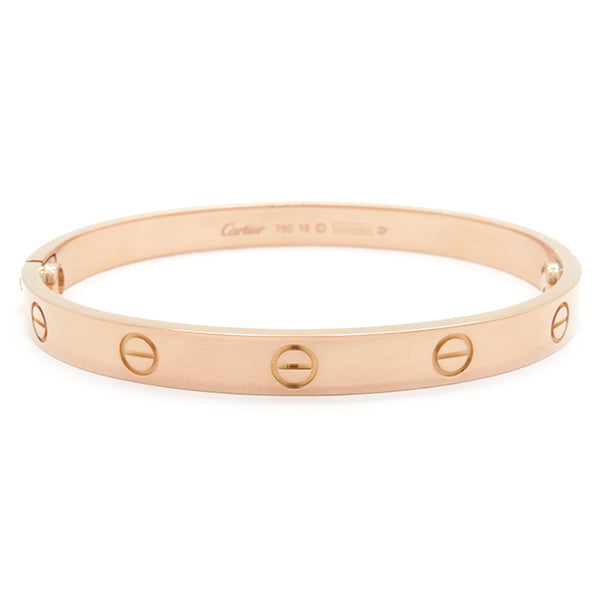 カルティエ Cartier LOVE ラブブレス B6067418 ピンクゴールド K18PG #18 ブレスレット 750 18K 18金 バングル