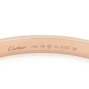 カルティエ Cartier LOVE ラブブレス B6067418 ピンクゴールド K18PG #18 ブレスレット 750 18K 18金 バングル