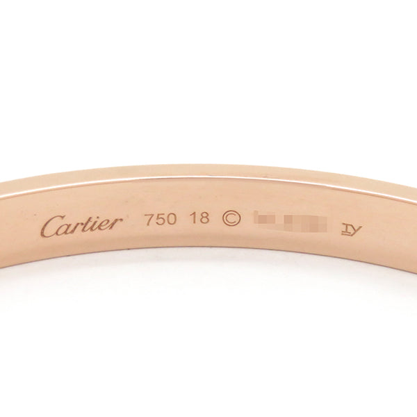 カルティエ Cartier LOVE ラブブレス B6067418 ピンクゴールド K18PG #18 ブレスレット 750 18K 18金 バングル