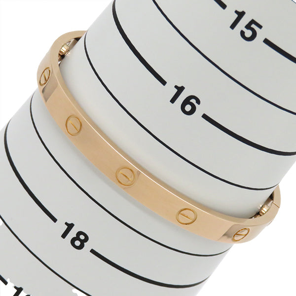 カルティエ Cartier LOVE ラブブレス B6067418 ピンクゴールド K18PG #18 ブレスレット 750 18K 18金 バングル