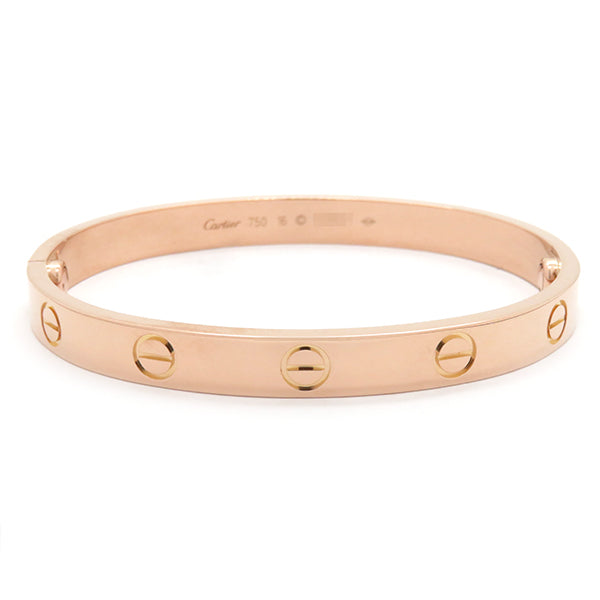 カルティエ Cartier LOVE ラブブレス B6067416 ピンクゴールド K18PG #16 ブレスレット 750 18K 18金 バングル