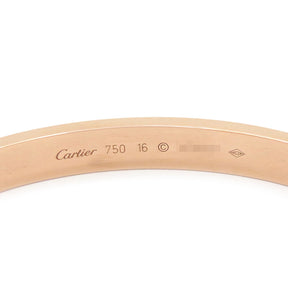 カルティエ Cartier LOVE ラブブレス B6067416 ピンクゴールド K18PG #16 ブレスレット 750 18K 18金 バングル