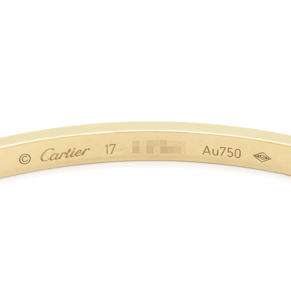 カルティエ Cartier LOVE ラブブレス SM B6047517 イエローゴールド K18YG #17 ブレスレット 750 18K 18金 YG