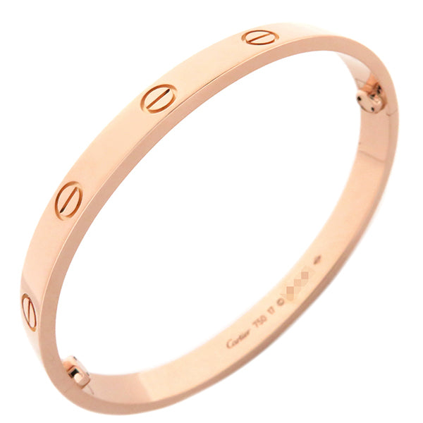 カルティエ Cartier LOVE ラブブレス B6067417 ピンクゴールド K18PG #17 ブレスレット 750 18K 18金 バングル