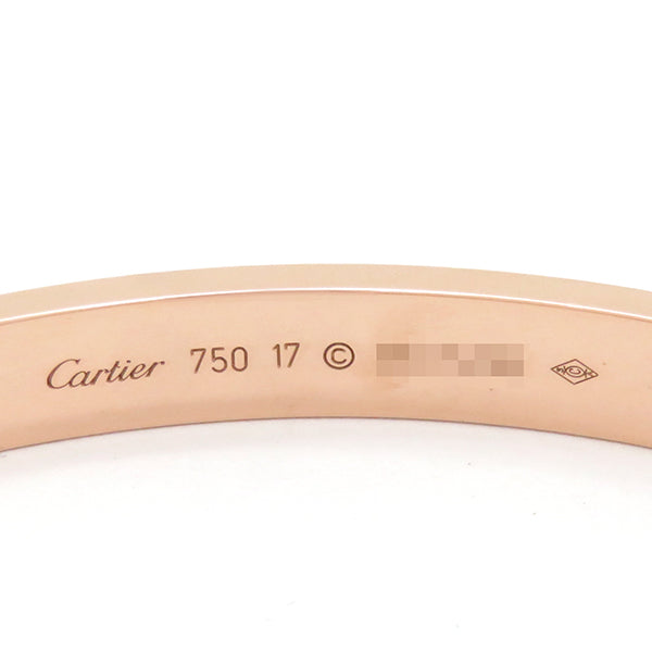 カルティエ Cartier LOVE ラブブレス B6067417 ピンクゴールド K18PG #17 ブレスレット 750 18K 18金 バングル
