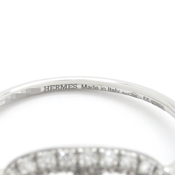 エルメス HERMES ロンドPM H109063B ホワイトゴールド K18WG ダイヤモンド #55(JP15) リング 指輪 AU750