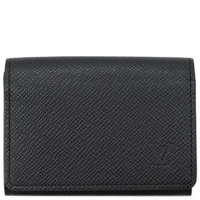 ルイヴィトン LOUIS VUITTON カードケース アヴェロップ カルト ドゥ ヴィジット NM M64595 ノワール タイガ 名刺入れ 黒 カードケース イニシャル入り