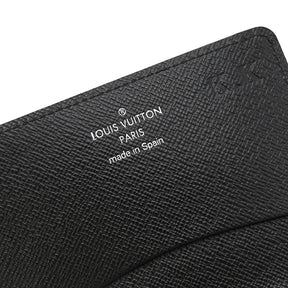 ルイヴィトン LOUIS VUITTON カードケース アヴェロップ カルト ドゥ ヴィジット NM M64595 ノワール タイガ 名刺入れ 黒 カードケース イニシャル入り