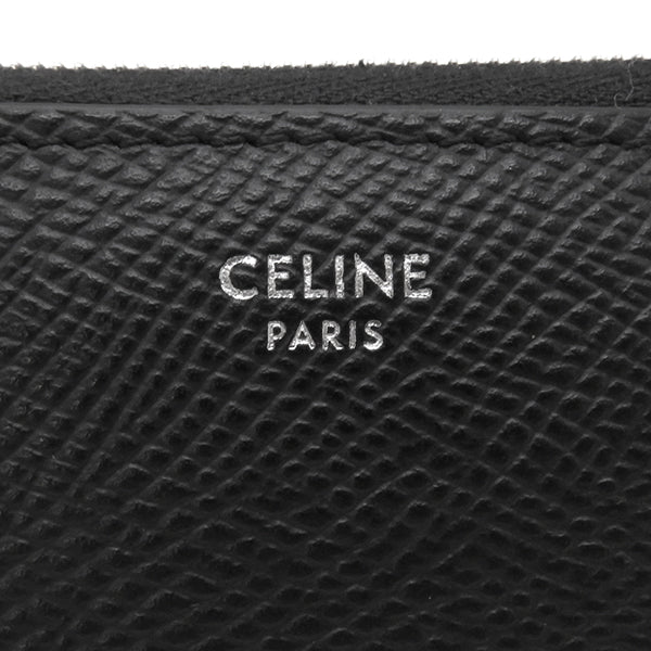 セリーヌ CELINE ラージ ジップドウォレット 105003AFE ブラック グレインカーフレザー 長財布 シルバー金具 黒 ラウンドファスナー