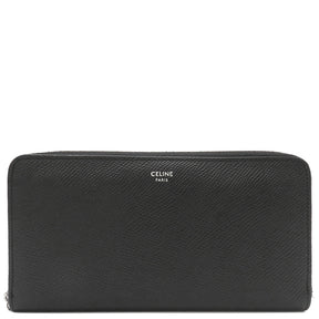 セリーヌ CELINE ラージ ジップドウォレット 105003AFE ブラック グレインカーフレザー 長財布 シルバー金具 黒 ラウンドファスナー