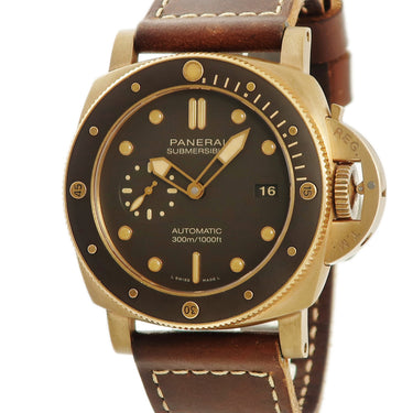 パネライ PANERAI サブマーシブル ブロンゾ PAM00968 V****/1000 自動巻き メンズ V番 銅 茶 スモセコ