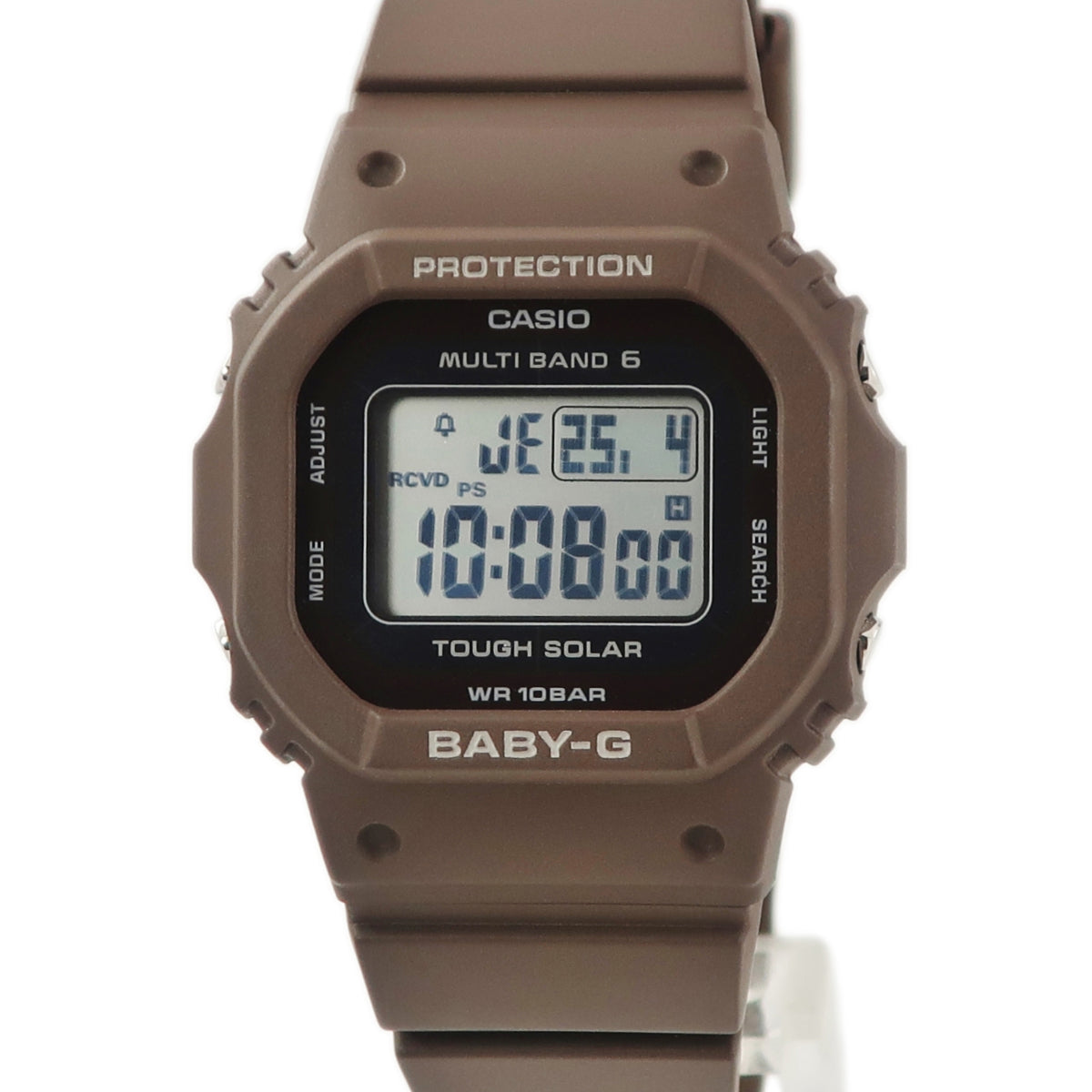 カシオ CASIO BABY-G スリムスクエア BGD-5650-5JF クオーツ レディース マットブラウン タフソーラー 電波時計 GMT