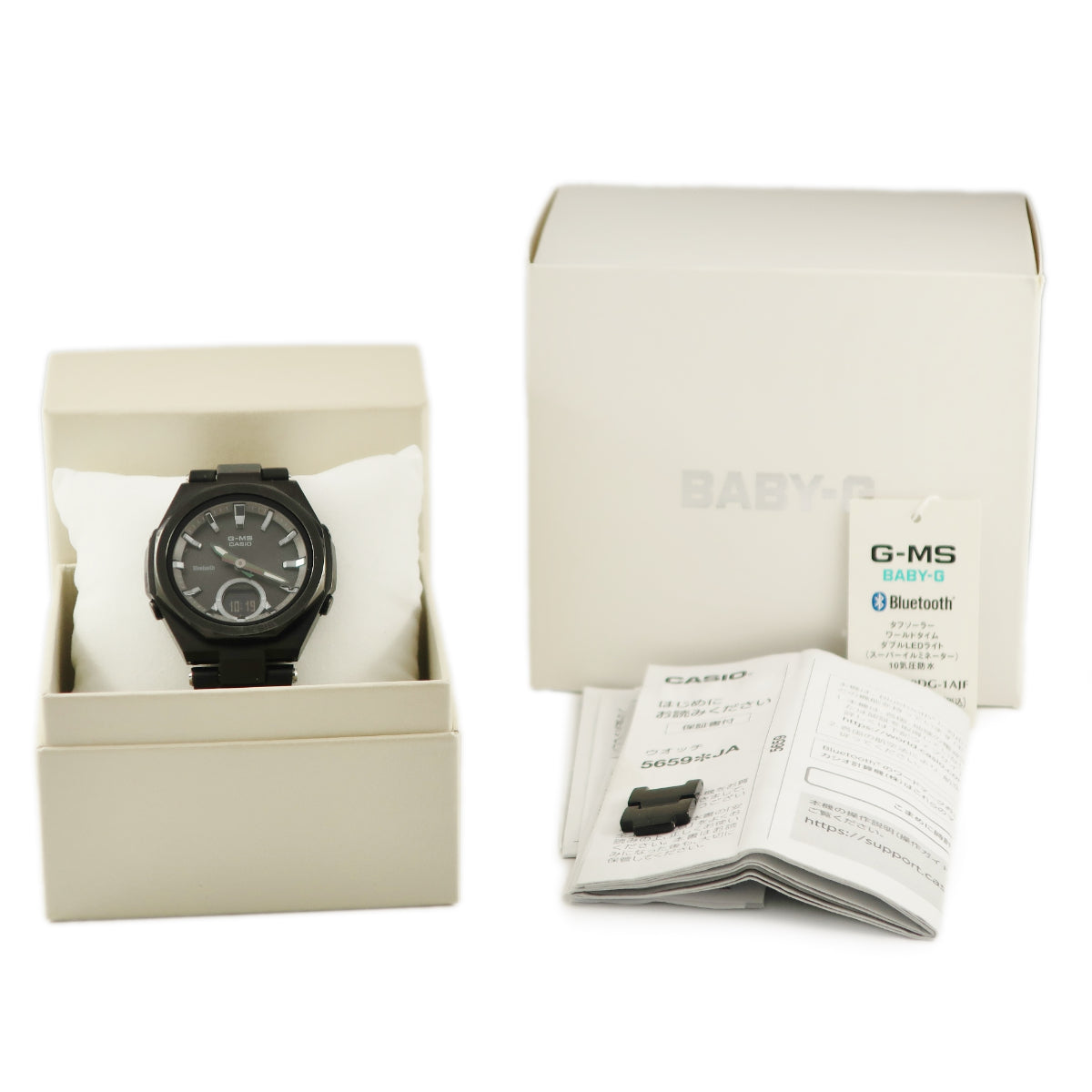 カシオ CASIO BABY-G G-MS MSG-B100DG-1AJF クオーツ レディース 黒 スマートフォンリンク Bluetooth 電波時計 GMT