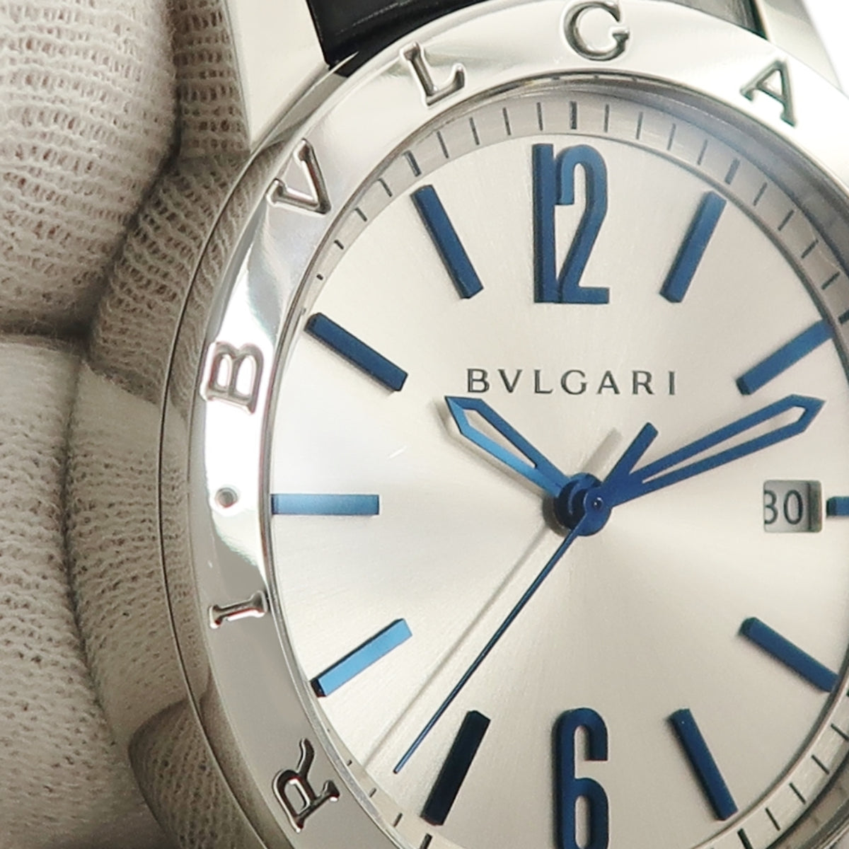 ブルガリ BVLGARI ブルガリブルガリ ソロテンポ 102610 BB39S 自動巻き メンズ バー アラビア 青針