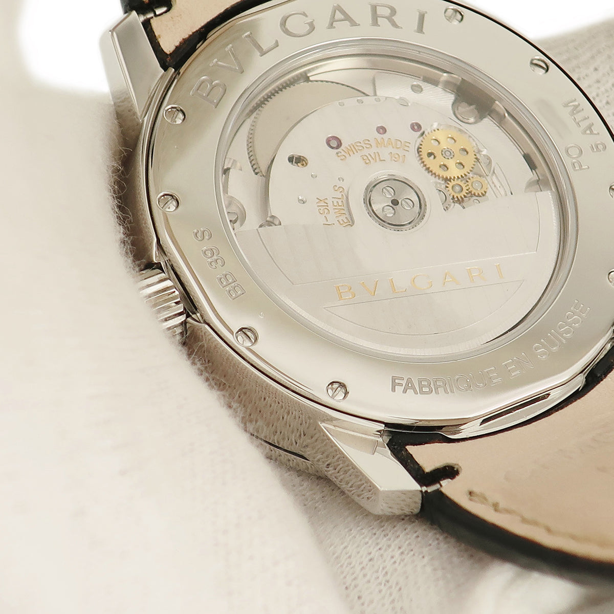 ブルガリ BVLGARI ブルガリブルガリ ソロテンポ 102610 BB39S 自動巻き メンズ バー アラビア 青針