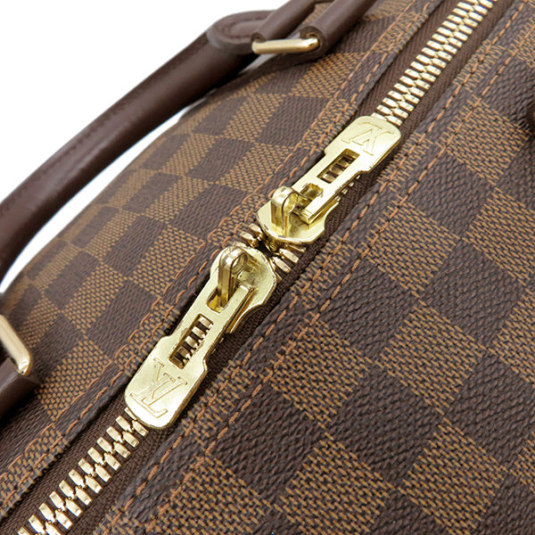 ルイヴィトン LOUIS VUITTON キーポル バンドリエール 55 N41414 ダミエエベヌ ダミエキャンバス ボストンバッグ ゴールド金具 茶 ストラップ/パドロック/鍵/欠品