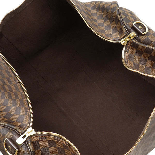 ルイヴィトン LOUIS VUITTON キーポル バンドリエール 55 N41414 ダミエエベヌ ダミエキャンバス ボストンバッグ ゴールド金具 茶 ストラップ/パドロック/鍵/欠品