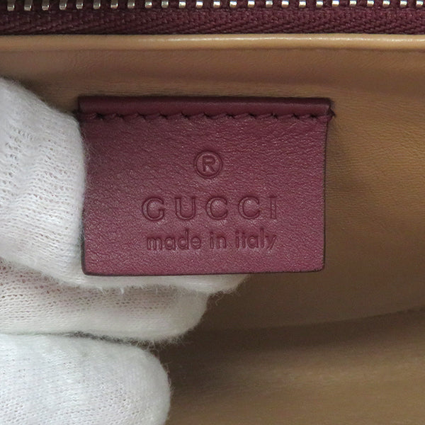 グッチ GUCCI ズゥミ ハンドバッグ  569712 レッド系 パイソン 2WAYバッグ シルバー金具 ボルドー 斜め掛け GD金具