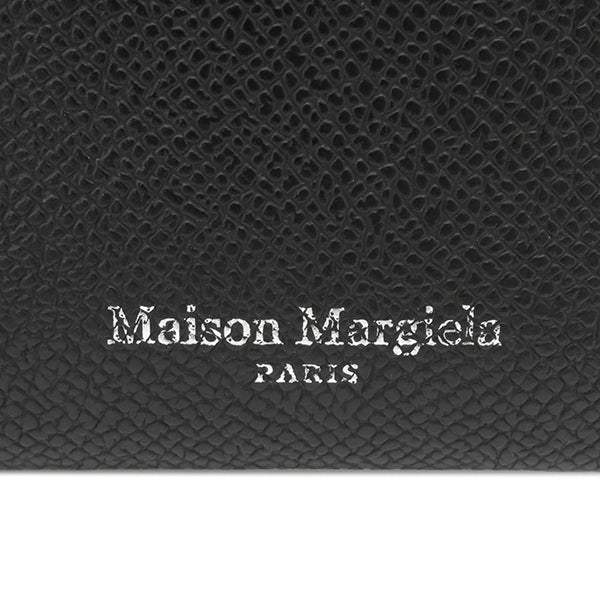 メゾン マルタン マルジェラ MAISON MARTIN MARGIELA スマートフォンポーチ S55UI0207 ブラック レザー ショルダーバッグ シルバー金具 黒 ショルダー ステッチ