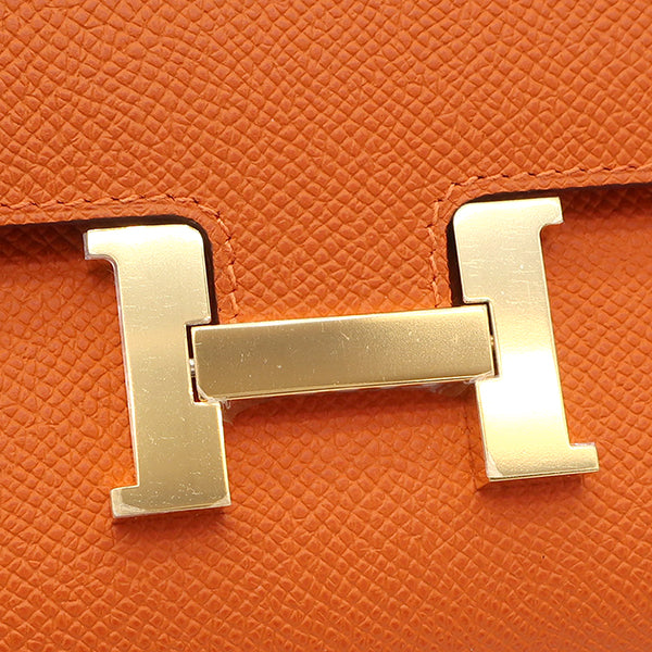 エルメス HERMES コンスタンス トゥーゴー オレンジ ヴォーエプソン 長財布 ゴールド金具 新品 未使用